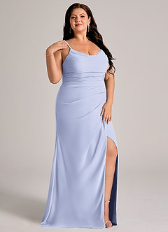 Azazie Deandra Bridesmaid Dresses Lavender Mermaid Pleated Chiffon Dress image11