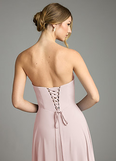 Azazie Ayla Abiti da Damigella Abito A-Line in Chiffon Scollo a Cuore Rosa Rossore image11