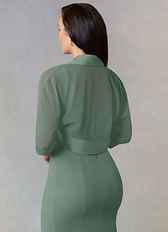 front Wickeltuch aus Chiffon und Satin von Azazie Mae