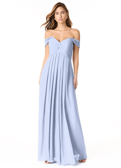 Azazie Kaitlynn Robes de demoiselle d'honneur Robe Empire Convertible en Mousseline de soie Gerafft Eis image2
