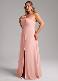 Azazie Wren Bridesmaid Dresses Rosette A-Line Side Slit Chiffon Convertible Dress image13