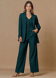 front Rowan Pine Refined Weave Performance 3-Piece Suit