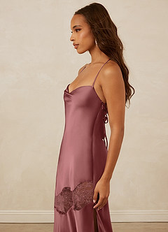 Christian Siriano Bridal for Azazie 1012 Bridesmaid Dresses Amethyst Sheath Lace Stretch Satin Dress image6