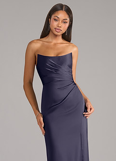 Azazie Marla Bridesmaid Dresses Stormy Sheath Strapless Stretch Satin Convertible Dress image2