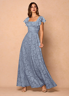 Anna Powder Blue Ruffled Maxi Dress image4