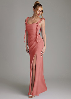 Azazie Jessamine Bridesmaid Dresses Antique Rose Mermaid Corset Chiffon Dress image6