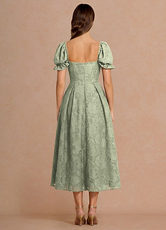 Lanthe Agave Green Midi Dress image2