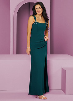 Barbie ♥ Azazie Bridesmaid Dresses Pine Mermaid Pleated Chiffon Dress image9