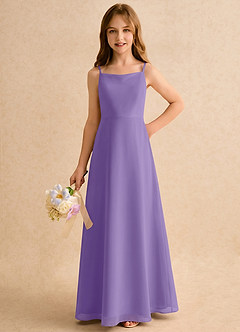 Azazie Jaella Girls Formal Flower Girl Dresses Tahiti A-Line Pleated Chiffon Dress image5