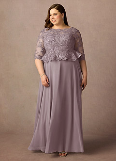 Azazie Averie Mother of the Bride Dresses Dusk A-Line Boatneck Sequins Chiffon Dress image6