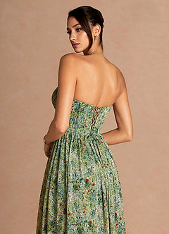Portia Green Floral Maxi Dress image6