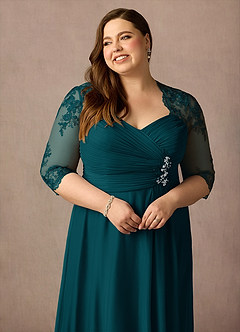 Azazie Anne Mother of the Bride Dresses Pine Sheath Sweetheart Sequins Lace Dress image17