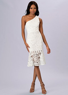 azazie-Every Season White Midi Dress