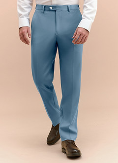 front James Light Blue Structured Stretch Dress Pants