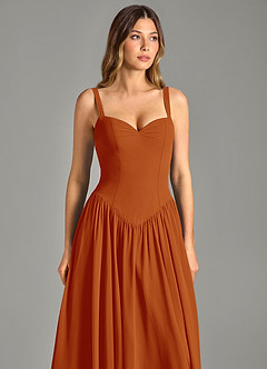 Azazie Evadina Suknie dla druhen Linia A Gorset Szyfon Do ziemi Sukienka image6