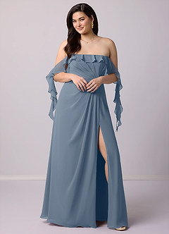 Barbie ♥ Azazie Bridesmaid Dresses Twilight A-Line Off the Shoulder Chiffon Convertible Dress image10