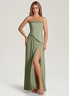 Azazie Tierney Bridesmaid Dresses Pistachio A-Line Strapless Chiffon Convertible Dress image3