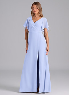 Azazie Ambrosia Bridesmaid Dresses Lavender A-Line Pleated Chiffon Dress image1