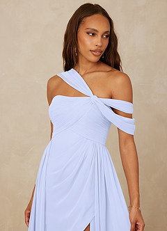 Christian Siriano Bridal for Azazie 1014 Bridesmaid Dresses Lavender A-Line Off the Shoulder Chiffon Dress image7