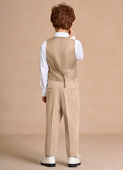 front Oliver Tan Boys 5-Piece Suit With Bow Tie