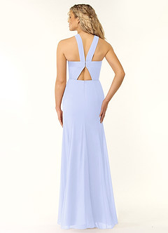 Azazie Rue Brautjungfernkleider A-Linie Halter Chiffon Kleid Lavendel image3