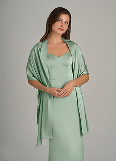 Azazie Matching Color Ireland Stretch Satin Shawl