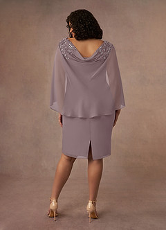Azazie Carmela Mother of the Bride Dresses Dusk Sheath Lace Chiffon Dress image4