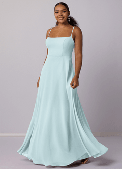 Barbie ♥ Azazie Bridesmaid Dresses Mist A-Line Chiffon Dress image5