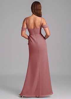 Azazie Johana Jurken voor bruidsmeisjes Converteerbaar Jurk van Chiffon met Zeemeermin Off the Shoulder Amethist image2