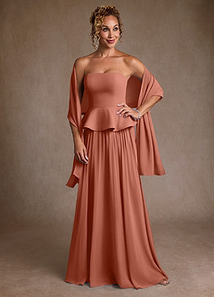 Azazie Josabeth Mother of the Bride Dresses MAI TAI A-Line Pleated Chiffon Dress image1