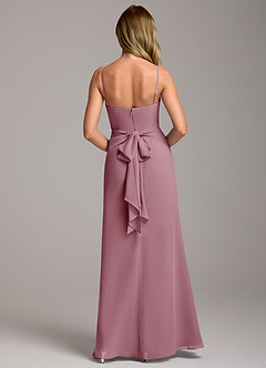 Azazie Tahlia Bridesmaid Dresses Vintage Mauve A-Line with Belt Chiffon Dress image6