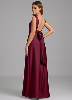 Azazie Beatrice Final Sale Emerald A-Line Sweetheart Neckline Stretch Satin Dress image2
