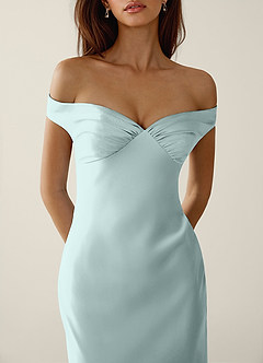 Gwendonme Mist Satin Crystal Linen Prom Dress image7