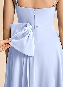 Azazie Bear Junior Ice A-Line Pleated Chiffon Dress image6