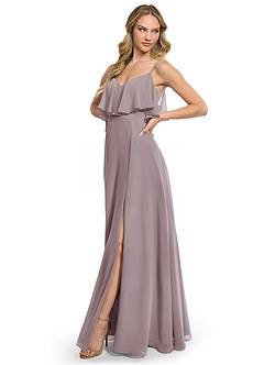 Azazie Jean Bridesmaid Dresses Dusk A-Line Chiffon Convertible Dress image3