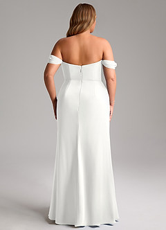 Azazie Saige Bridesmaid Dresses White A-Line Off the Shoulder Chiffon Convertible Dress image15