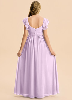 Azazie Anaya Junior Frosted Lilac A-Line Sweetheart Neckline Chiffon Dress image2