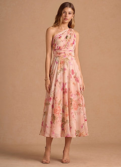 Robe Mi-Longue Bouquet Florale Abstrait Noelle image3