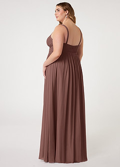 Azazie Chanel Bridesmaid Dresses Espresso A-Line Pleated Chiffon Dress image9