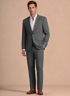 front Bennett Gris Oscuro Traje de mezcla de lana