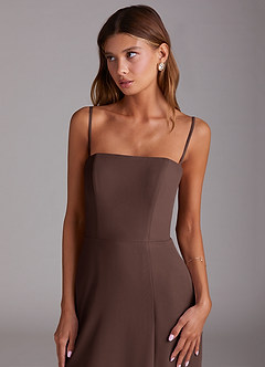 Azazie Wren Bridesmaid Dresses Ganache A-Line Strapless Chiffon Dress image6