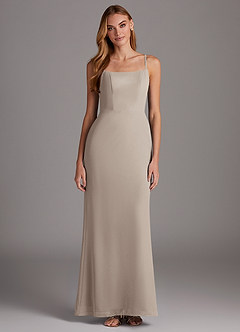 Azazie Tayla Final Sale Frost Sheath Chiffon Dress image1