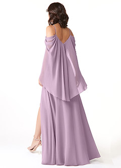 Azazie Cienna Bridesmaid Dresses Wisteria A-Line Off the Shoulder Chiffon Dress image5