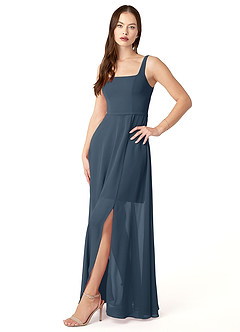 Azazie Renee Final Sale Neptune A-Line with Pockets Chiffon Dress image3