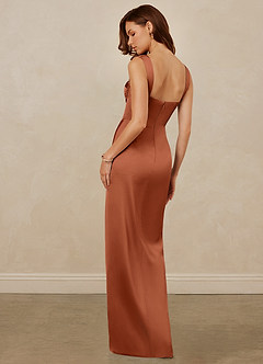 Christian Siriano Bridal for Azazie 1017 Brautjungfernkleider Etui Herzausschnitt Stretch-Satin Kleid Zedernrose image6