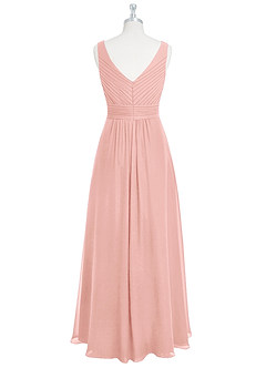 Azazie Pierrette At-home Try On Dresses Agave A-Line Pleated Chiffon Dress image8