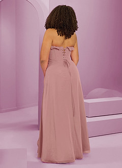 Barbie ♥ Azazie Bridesmaid Dresses Dusty Rose A-Line Sweetheart Neckline Chiffon Dress image13