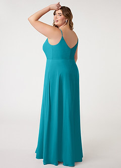 Azazie Daenerys Bridesmaid Dresses Jade A-Line Cowl Chiffon Dress image4