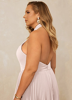 Christian Siriano Bridal for Azazie 1007 Bridesmaid Dresses Blushing Pink A-Line Pleated Stretch Satin Dress image9