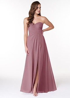 Azazie Arabella Allure Bridesmaid Dresses Vintage Mauve A-Line Sweetheart Neckline Chiffon Convertible Dress image1